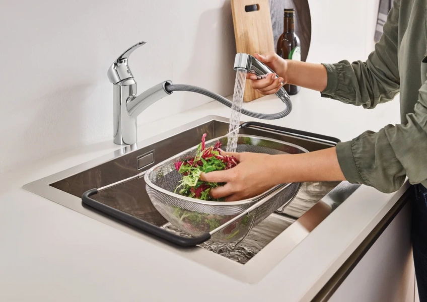 Смеситель для кухни хром Grohe Eurosmart , хром - фото 4