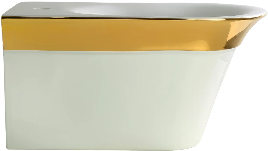 Биде подвесное Migliore Monaco белое с золотом - фото 2