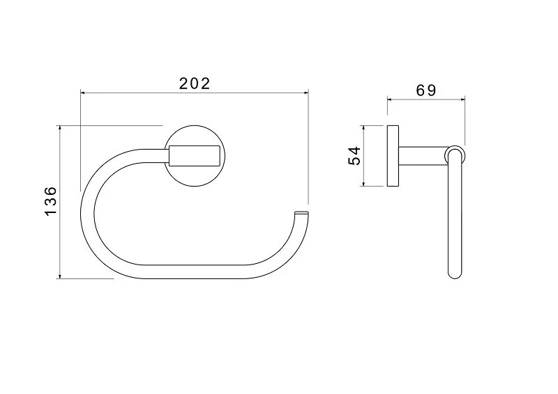 Полотенцедержатель Акватек Оберон золото шлифованное - фото 2