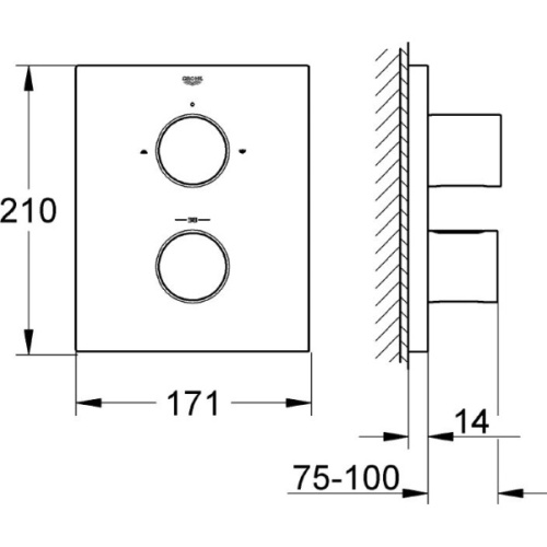Смеситель для душа термостатический Grohe Grohtherm F 27618000 - фото 3