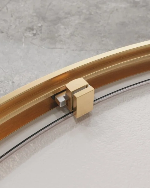 Душевой уголок Cezares Molveno 90х90 см стекло прозрачное профиль золото, прозрачные - фото 8