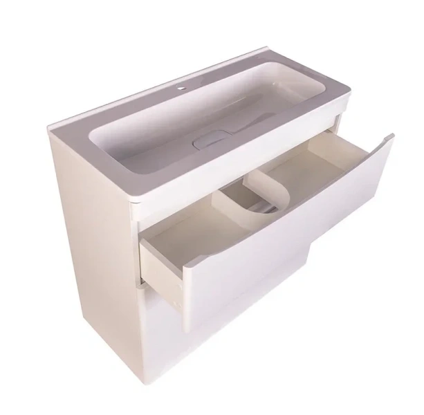 Тумба под раковину напольная Style Line Бергамо 80 см белая, напольная, пристенная - фото 4