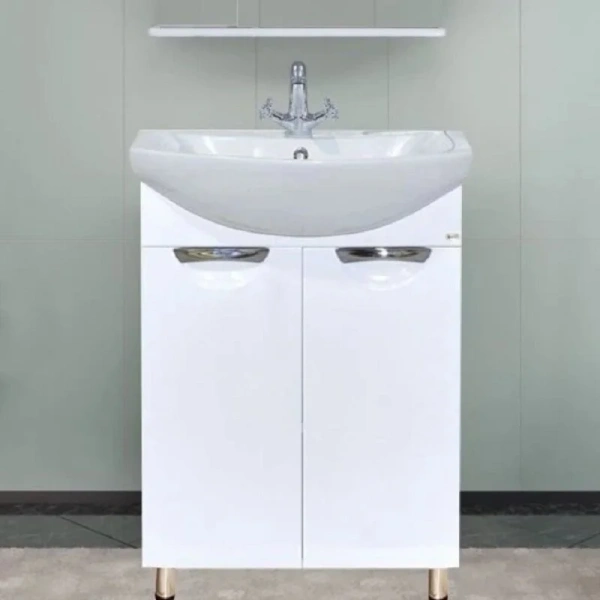 Тумба под раковину напольная Misty Лаванда 50 см белая - фото 3