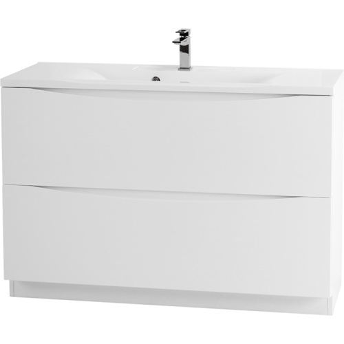 Тумба под раковину напольная BelBagno Marino 80 см с двумя выкатными ящиками, белый глянец - фото 1