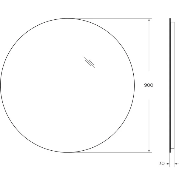 Зеркало с подсветкой BelBagno 90 см без выключателя - фото 2