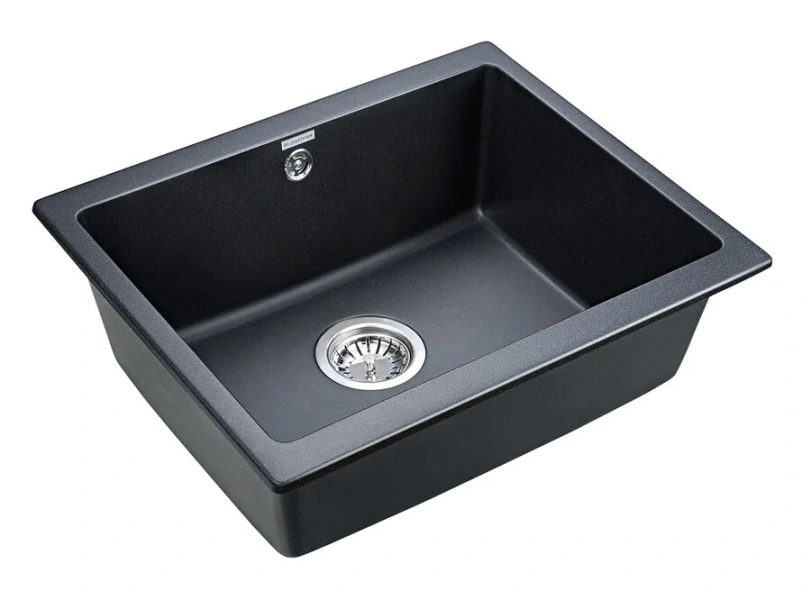 Мойка для кухни Paulmark Gera 55 см черный металлик, кварц - фото 3