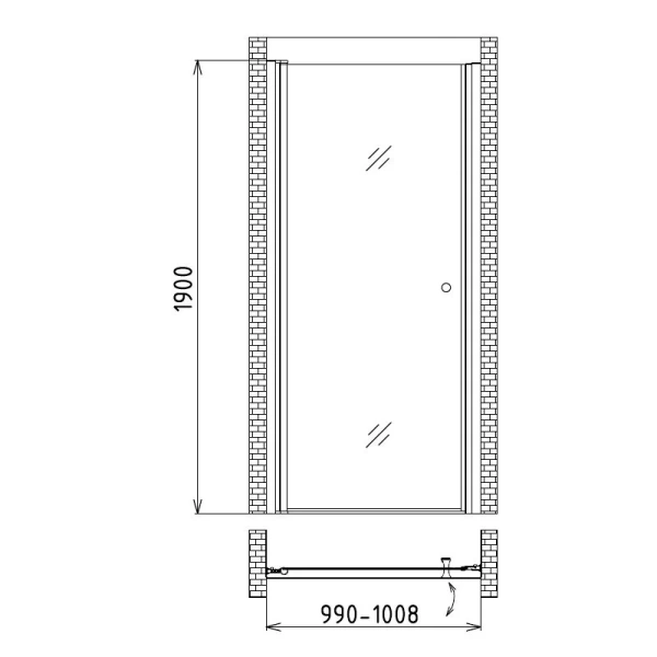 Душевая дверь Gemy New Rockcoco 100 - фото 2