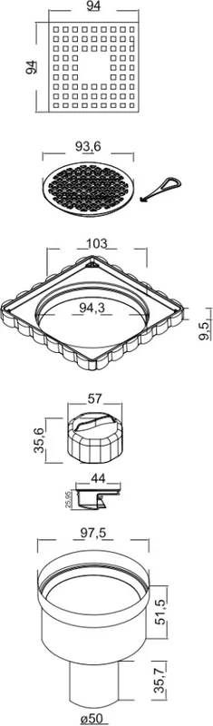 Душевой трап BERGES Trend 10 см хром - фото 3