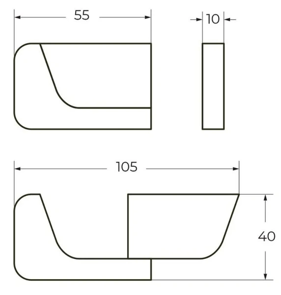 Крючок для ванной Art & Max Platino поворотный - фото 2