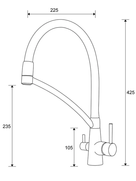 Смеситель для кухни Paulmark Siegen Si213111 с питьевой водой и гибким изливом - фото 2