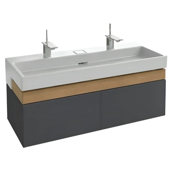 Тумба под раковину подвесная Jacob Delafon Terrace 120 см серый антрацит лак - фото 1