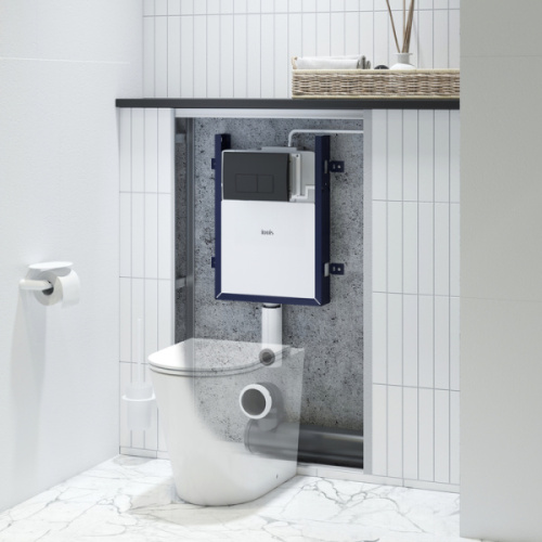 Бачок скрытого монтажа IDDIS Optima Home кнопка смыва черная - фото 3