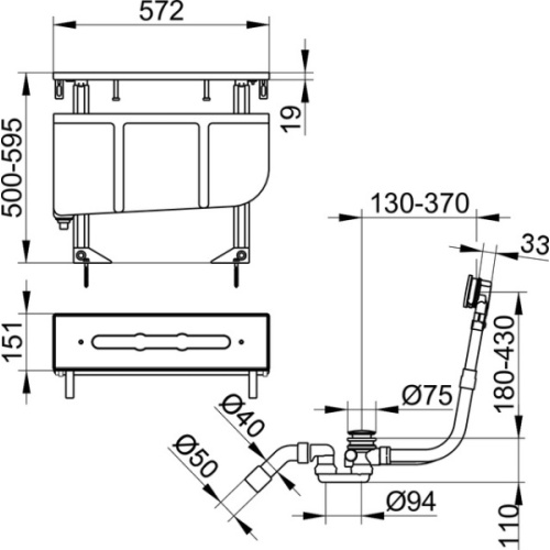 Монтажный блок для смесителей Keuco 51130 - фото 2