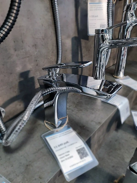 Смеситель для раковины Lemark Bellario хром, из латуни, недорогие, прямоугольная форма - фото 5