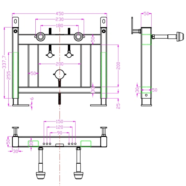 Инсталляция для биде TIMO стандартная - фото 2