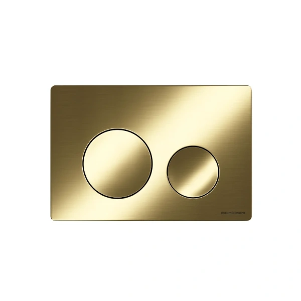 Клавиша смыва Ceramica Nova Balance брашированное золото - фото 1