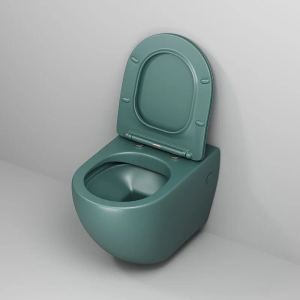 Унитаз подвесной Grossman Color зеленый матовый, с горизонтальным, прямым выпуском, с прямым выпуском - фото 7