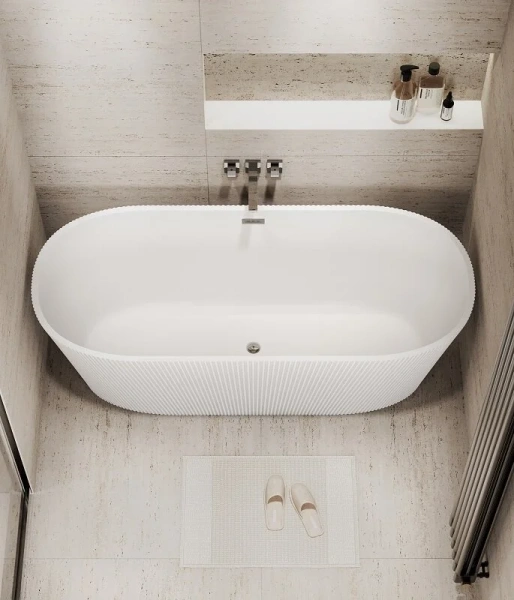 Ванна акриловая Grossman Forta 170x75 см отдельностоящая, овальные - фото 5