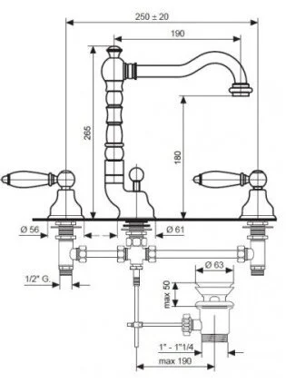 Смеситель для раковины Emmevi Deco Ceramic 121643 - фото 4