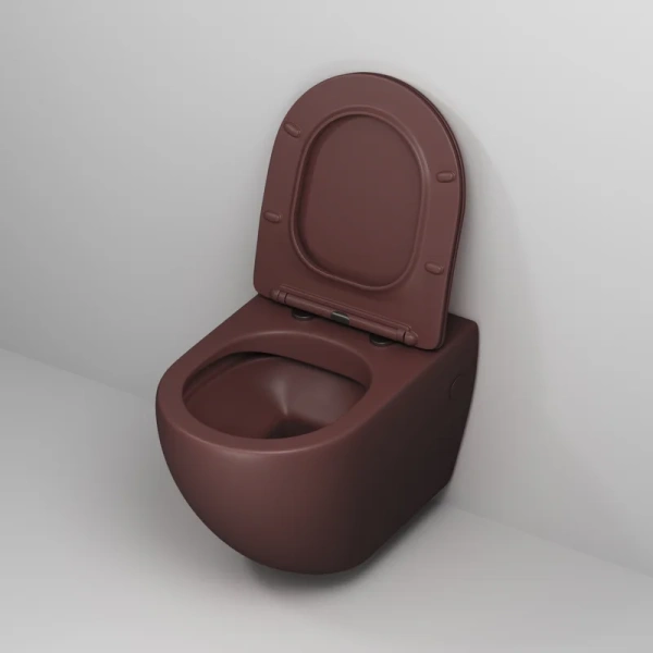 Унитаз подвесной Grossman Color бордовый матовый, цветные - фото 6