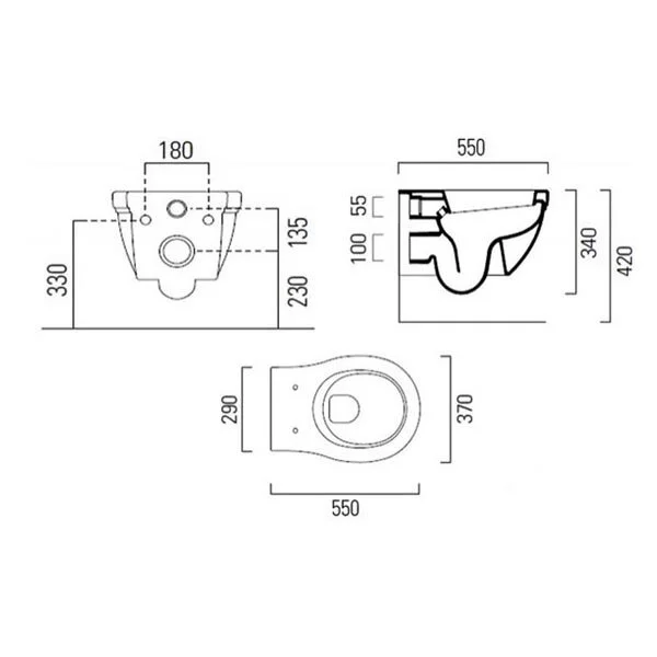 Унитаз подвесной GSI Classic 8712, подвесные, встраиваемые - фото 3