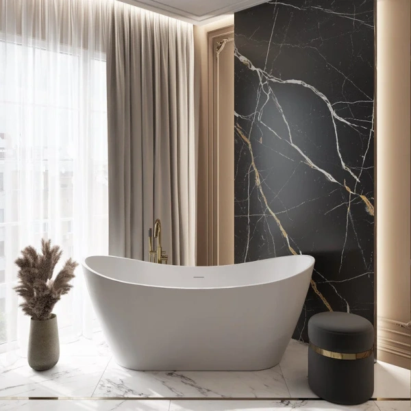 Ванна акриловая Corpa Nera Paganini CN130115, 170 х 80 см, белый матовый, белые - фото 8