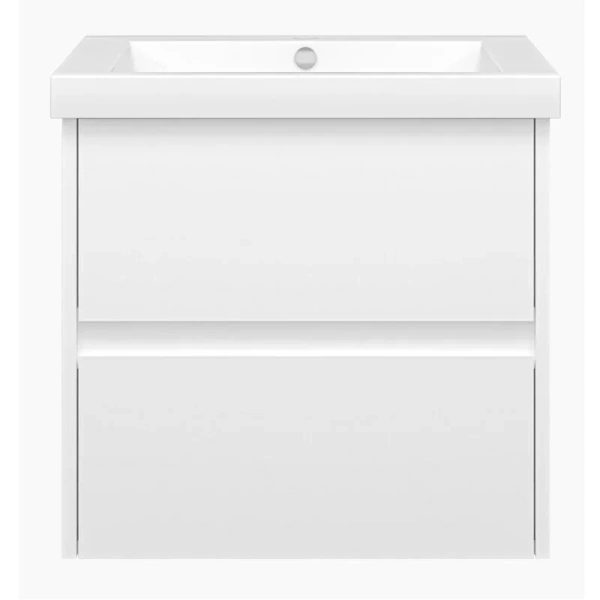 Тумба с раковиной подвесная Misty Алиса 60 см с ящиками