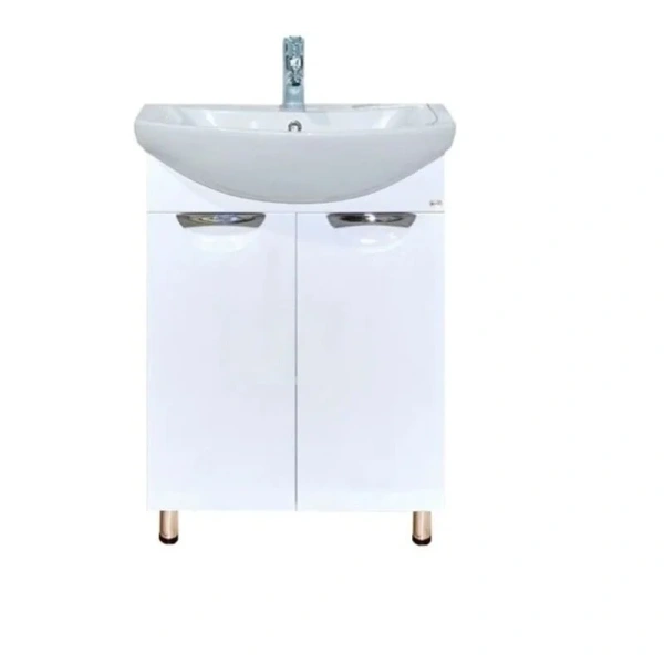 Тумба под раковину напольная Misty Лаванда 50 см белая - фото 1