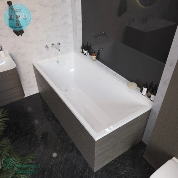 Ванна из искусственного камня Marmo Bagno Милано 170 x 75 см MB-M170-75 - фото 2