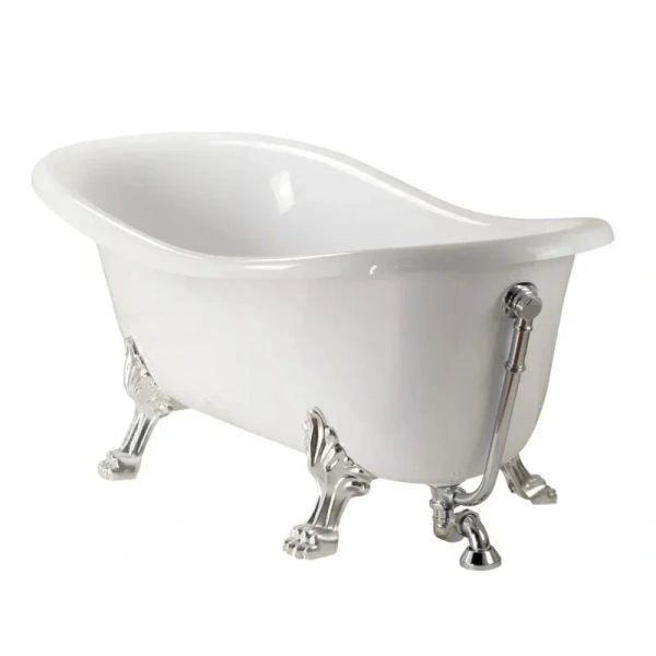 Ванна из искусственного камня Migliore Bella 170х80 см фурнитура хром - фото 4