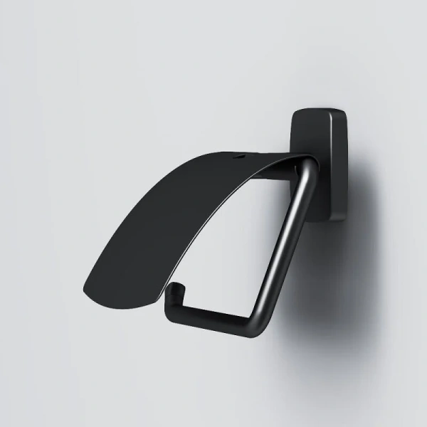 Бумагодержатель AM.PM Gem с крышкой, черный, металлические - фото 4