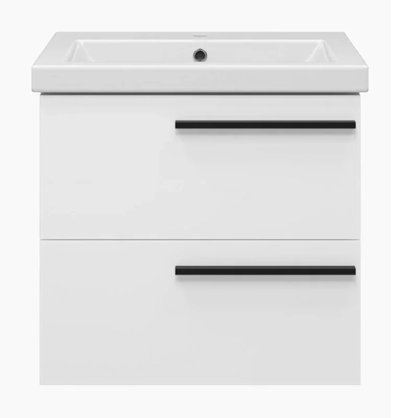 Тумба под раковину подвесная Misty Ненси 60 см белая