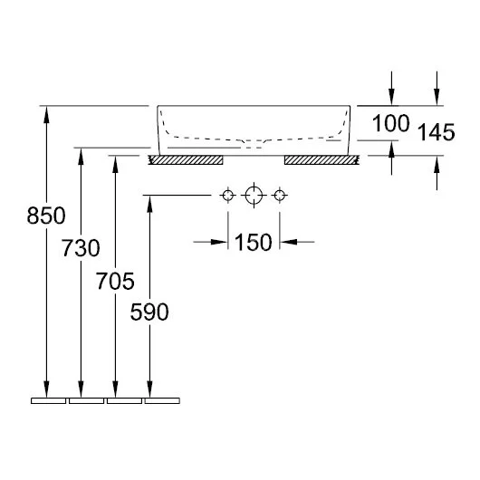 Раковина Villeroy & Boch Collaro 56 см альпийский белый - фото 3