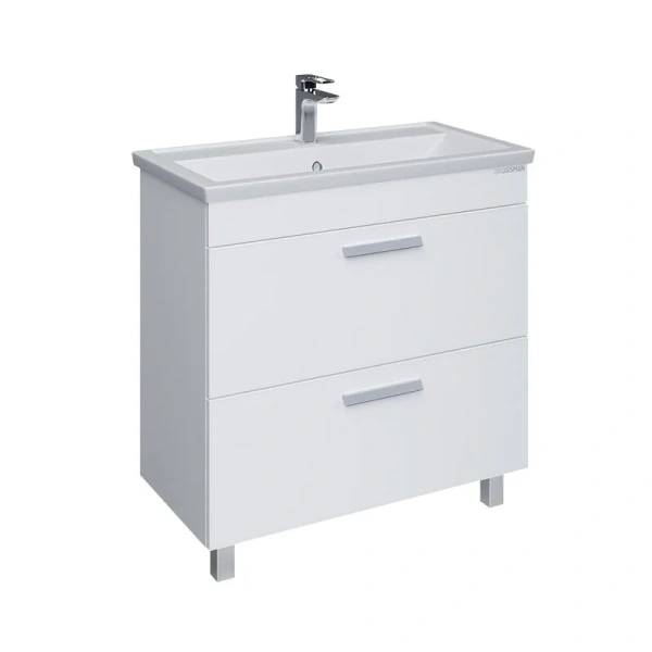 Тумба под раковину напольная Grossman Neo 80 см белая - фото 1