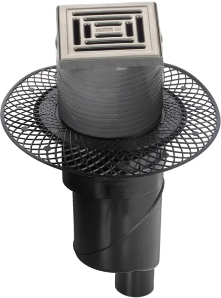 Душевой трап BERGES PLATZ Uno 10 см матовый хром - фото 1