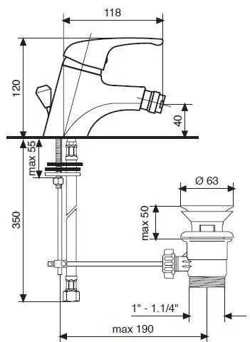 Смеситель для биде Emmevi Ambra 9004 - фото 2