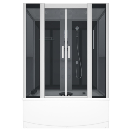 Душевой бокс, задние стенки чёрные, стекло тонированное, Erlit Comfort ER 4517TP-C4 - фото 2