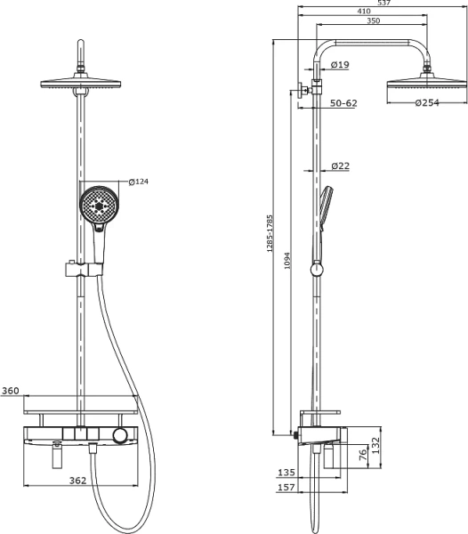 Душевая стойка Lemark Tropic хром - фото 3