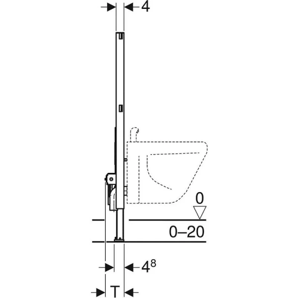 Инсталляция для биде (монтажный элемент) Н98 Geberit Duofix, нет в наличии - фото 3