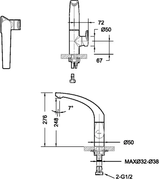 Смеситель для кухни Bravat Nizza хром - фото 2