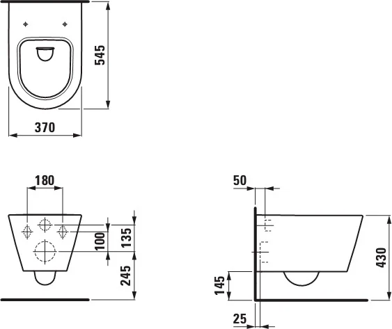 Унитаз напольный Laufen Kartell 8.2333.1.000.000.1 37х56х43 см - фото 3