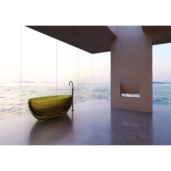 Ванна из полиэфирной смолы Abber Kristall 170х75 см оливковая, отдельностоящие - фото 6