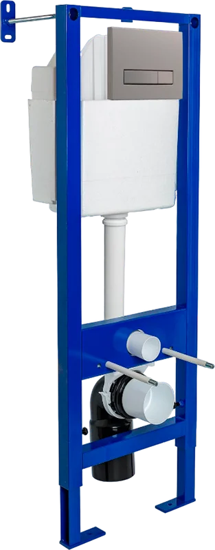 Инсталляция для унитаза BERGES Atom Line кнопка матовый никель - фото 1