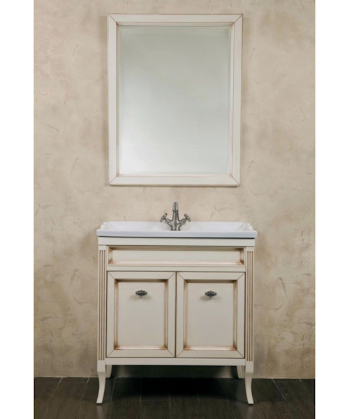 Тумба под раковину, цвет слоновая кость с патиной матовый, фурнитура состаренное серебро, La Beaute Vivien, по запросу - фото 2