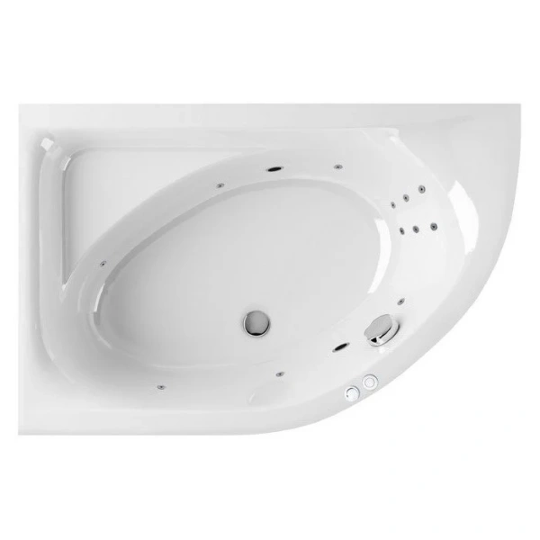 Ванна гидромассажная Excellent Aquarella Line 170 x 110 см, левая, белый/хром, WAEX.ARL17.LINE.CR - фото 1