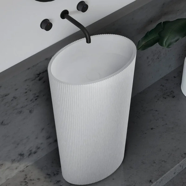 Раковина Abber Stein 50 см белая матовая - фото 1