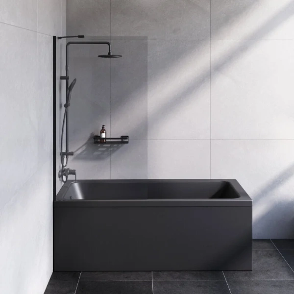 Шторка для ванны Am.Pm Gem 80х140 см стекло прозрачное, современные, hi-tech - фото 4