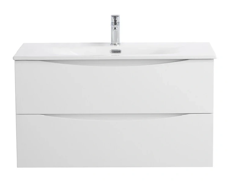 Тумба под раковину подвесная BelBagno Marino-Cer-N 100 см Bianco Lucido - фото 1