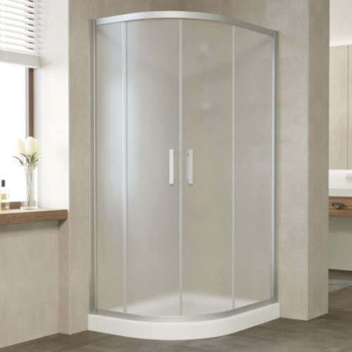 Душевой уголок стекло сатин Vegas-glass ZS-F 100х90 10, современные, hi-tech - фото 3