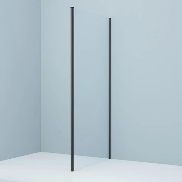 Душевая перегородка IDDIS Slide 100 см черный алюминиевый профиль - фото 1